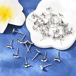 Устойчивые к потускнению серьги-кабошоны из нержавеющей стали 304 пустые оправы&nbsp;LS-STAS-Q170-08