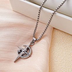 Ожерелья с подвеской из нержавеющей стали со стразами и кристаллами в виде звезды и луны&nbsp;FS-WGC8607-01