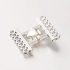 7 прядь из сплава и латунной складки на застежках PALLOY-N0112-03P