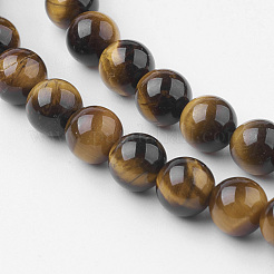 Природные желтые нити из бисера тигровый глаз&nbsp;G-G735-71-6mm-A