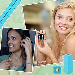 120шт синтетические бирюзовые бусины&nbsp;G-AR0006-17B