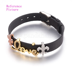 Латунные микро проложить кубического циркония слайд подвески&nbsp;ZIRC-G147-31-NR