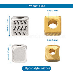 240 шт. 4 стиля бусины из сплава в тибетском стиле&nbsp;TIBEB-YS0001-05
