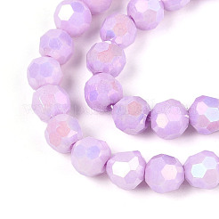 Антикоррозийные гальванические стеклянные бусины&nbsp;EGLA-T021-6mm-15-02