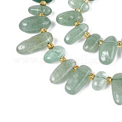 Природный зеленый бисер пряди клубники кварца&nbsp;G-Z091-A32