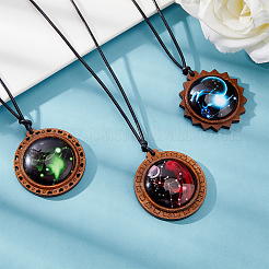 Стеклянные подвески&nbsp;WOOD-NB0001-63A