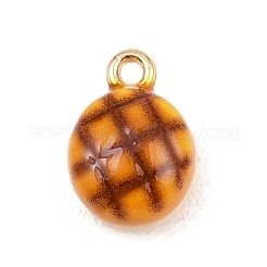 Эмалевые подвески в виде ананасовой булочки&nbsp;LS-ENAM-P264-01A-G