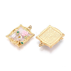 Подвески из нержавеющей стали 304 и эмалированной смолы ABS с имитацией жемчужного блеска&nbsp;STAS-T069-81M