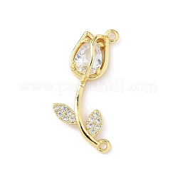Латунные микропаве прозрачные подвески с фианитом&nbsp;KK-B141-02G