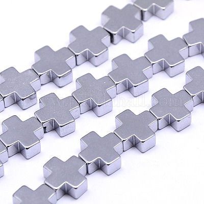 Гальванизировать немагнитных синтетический гематит бисер пряди G-I096-03-1