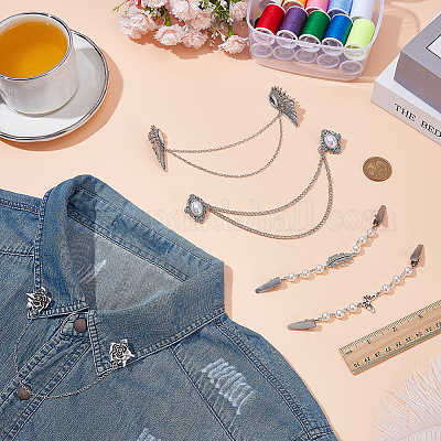 5 шт. 5 стиля зажимы для кардигана из сплава&nbsp;AJEW-AR0004-96-1