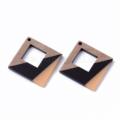 Подвески из смолы и ореха&nbsp;X-RESI-N025-006A-B02-1