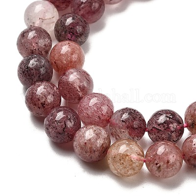 Природного кварца клубники нитей бисера&nbsp;G-J373-16-8mm-1