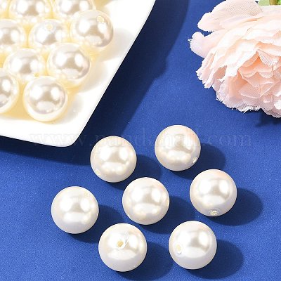 Абс пластмасса имитация жемчужина круглые бусины&nbsp;LS-X-SACR-S074-20mm-A41-1