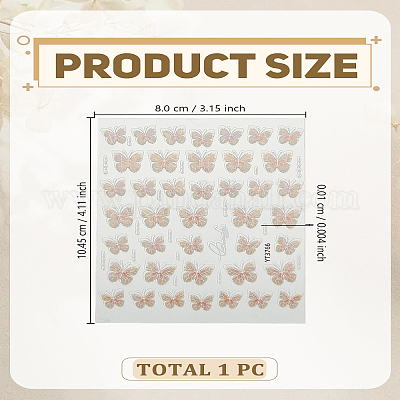 Наклейки для ногтей с бабочками&nbsp;DIY-WH0899-100-1