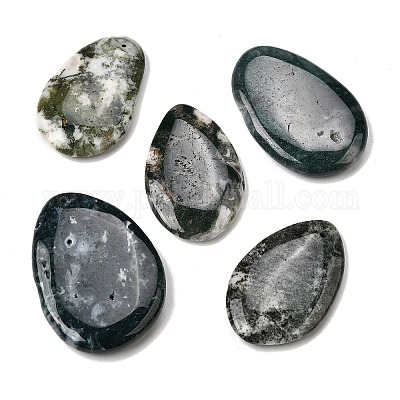 Природные Моховой агат большие кулоны&nbsp;G-F820-05A-05-1