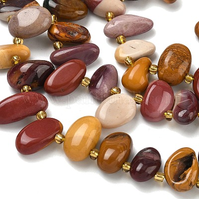 Природные mookaite бисер нитей&nbsp;G-P604-A19-01-1