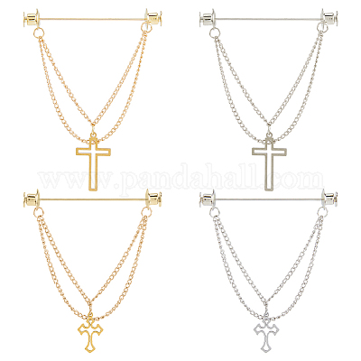 4 шт. броши-цепочки из сплава&nbsp;JEWB-FH00029-1