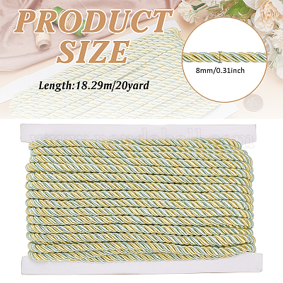 20 ярд двухслойного витого шнура из полиэстера&nbsp;OCOR-WH0086-99B-03-1