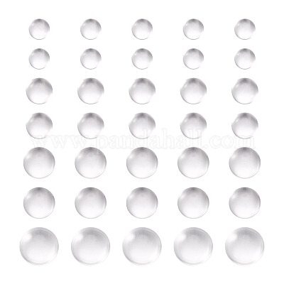 80шт 4 размера прозрачные стеклянные кабошоны&nbsp;X1-GGLA-ZZ0001-03-1