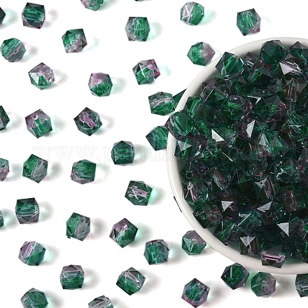 300 шт. двухцветные прозрачные акриловые бусины&nbsp;ACRP-YW0001-16C-1