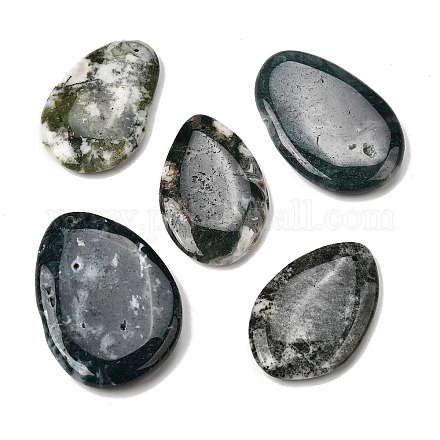 Природные Моховой агат большие кулоны G-F820-05A-05-1