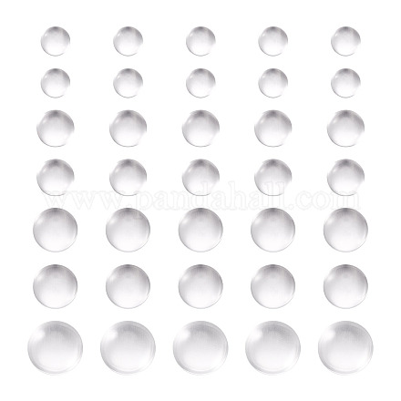 80шт 4 размера прозрачные стеклянные кабошоны&nbsp;X1-GGLA-ZZ0001-03-1