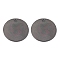 Brass Pendants, Stamping Mirror Polished Finish Blank Tag, Flat Round, Gunmetal, 17x1mm, Hole: 1mm