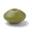 Food Grade Eco-Friendly Silicone Beads, Rondelle, Dark Olive Green, 12x6~7mm, Hole: 2mm