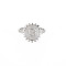 Non-Tarnish 304 Stainless Steel Flat Round with Initial Letter Open Cuff Ring for Men Women, Letter.G, US Size 10 3/4(20.3mm)