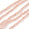 Transparent Glass Beads Strands, Faceted, Round, Misty Rose, 2mm, Hole: 0.5mm, about 158pcs/strand, 14 inch