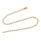Brass Price Tag Chains, Ball Chains, Real 18K Gold Plated, 20.7x0.2cm