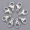 304 Stainless Steel Lobster Claw Clasps, Parrot Trigger Clasps, Silver Color Plated, 12x7x3.5mm, Hole: 1.4mm