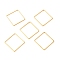 201 Stainless Steel Linking Rings, Square, Golden, 19.5x19.5x1mm