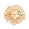 Brass Bead Caps, Flower, Golden, 24x1.5mm, Hole: 1mm