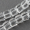 Glass Bead Strands, Faceted, Cube, Clear, 3~3.5x3~3.5x3~3.5mm, Hole: 1mm, 95~98pcs/strand, 10.62~11.02 inch(27~28cm)