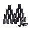 Plastic Bead Containers, Column, Black, 3.35x5.4cm