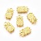 Metal Alloy Pendants Rhinestone Settings, Lead Free and Cadmium Free, for Halloween, Owl, Golden, 20x10x2mm, Hole: 2mm