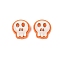 Halloween Theme Opaque Resin Cabochons, Skull, 13x12x6mm
