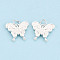 925 Sterling Silver Butterfly Charms, Silver, 13x15x2.5mm, Jump Ring: 5x0.5mm, Inner Diameter: 4mm