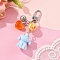 Animals Resin & Acrylic Pendant Decorations, with Alloy Swivel Clasps, Elephant, 85mm