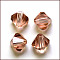 Imitation Austrian Crystal Beads, Grade AAA, K9 Glass, Faceted, Bicone, PeachPuff, 6x6mm, Hole: 0.7~0.9mm