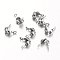 Tarnish Resistant 316L Surgical Stainless Steel Bead Tips, Calotte Ends, Clamshell Knot Cover, Surgical Stainless Steel Color, 8x4mm, Hole: 1mm, Inner Diameter: 3mm