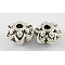 Tibetan Style Spacer Beads, Lead Free & Nickel Free & Cadmium Free, Flower, Antique Silver, about 9mm in diameter, 5mm long, hole: 2mm