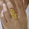 Gold Plated Fashion Wheat Lucky Ring Hollow Wedding Jewelry for Women.