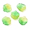 Glass Beads, Lotus Petal, Light Green, 24.5x24x6.5mm, Hole: 1.2mm