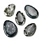 Natural Moss Agate Big Pendants, Teardrop Charms, 53~55x33~35x6~7.5mm, Hole: 1~1.6mm