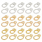 60Pcs 6 Style Brass Dount Bails, Interchangeable Pendant Connertor Bail Clasp, Mixed Color, 8.5~10.5x6~8x3.5mm, Hole: 1.4mm, Inner Diameter: 4~6mm, 10pcs/style
