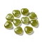 Resin Imitation Gemstone Beads, Heart, Olive Drab, 15x15.5x6.5mm, Hole: 1.4mm