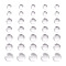 80Pcs 4 Size Transparent Glass Cabochons, Clear Dome Cabochon for Cameo Photo Pendant Jewelry Making, Half Round, Clear, 6mm/8mm/10mm/12mm, 20pcs/size